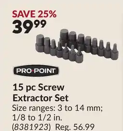 Princess Auto 15 pc Screw Extractor Set offer