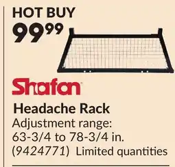 Princess Auto Headache Rack offer
