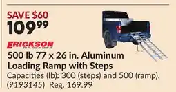 Princess Auto 500 lb 77 x 26 in. Aluminum Loading Ramp with Steps offer