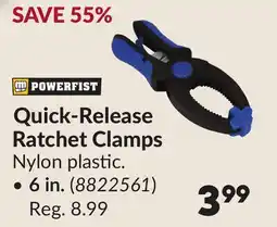Princess Auto Quick-Release Ratchet Clamps offer