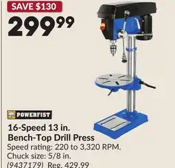 Princess Auto 16-Speed 13 in. Bench-Top Drill Press offer