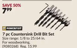 Princess Auto 7 pc Countersink Drill Bit Set offer