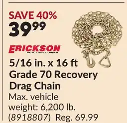 Princess Auto 5/16 in. x 16 Grade 70 Recovery Drag Chain offer
