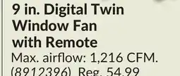Princess Auto 9 in. Digital Twin Window Fan with Remote offer