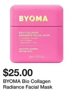 Sephora BYOMA Bio Collagen Radiance Facial Mask offer