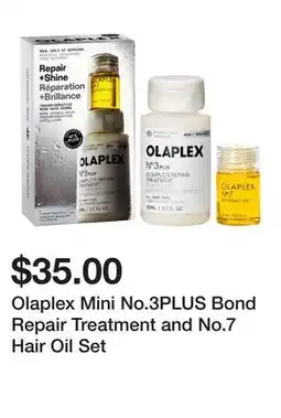 Sephora Olaplex Mini No.3PLUS Bond Repair Treatment and No.7 Hair Oil Set offer