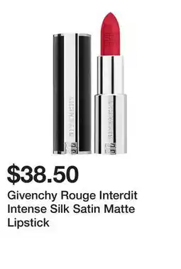 Sephora Givenchy Rouge Interdit Intense Silk Satin Matte Lipstick offer