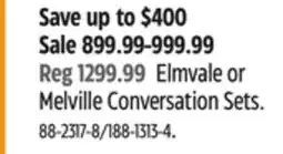 Canadian Tire Elmvale or Melville Conversation Sets offer