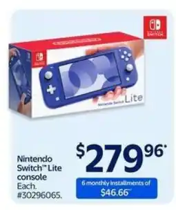 Walmart Nintendo Switch Lite Console offer