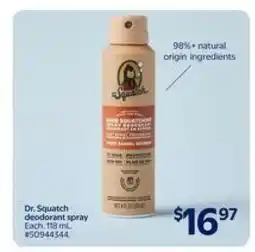 Walmart Dr. Squatch deodorant spray offer
