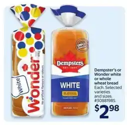 Walmart Dempster's or Wonder Bread offer