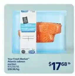Walmart Your Fresh Market Atlantic Salmon Portion offer