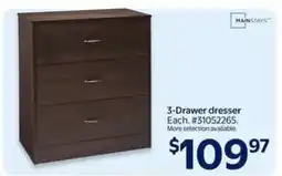 Walmart 3-Drawer dresser offer