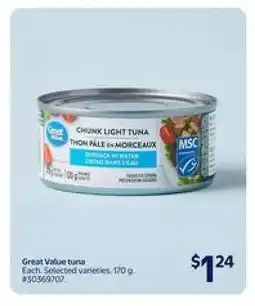 Walmart Great Value Tuna offer