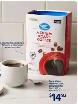 Walmart Great Value Medium Roast Coffee offer
