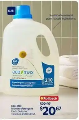 Walmart Eco-Max Laundry Detergent offer