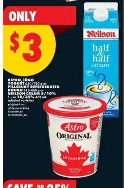 No Frills Astro, iÖGO Yogurt / Pillsbury Refrigerated Dough / Neilson Cream offer