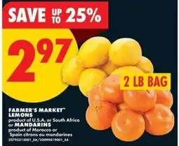 No Frills Farmer's Market Lemons or Mandarins offer