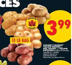 No Frills Farmer's Market Yellow Onions or Red, Russet, or Yellow Potatoes offer