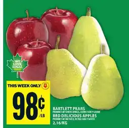 Food Basics Bartlett Pears and Red Delicious Apples offer