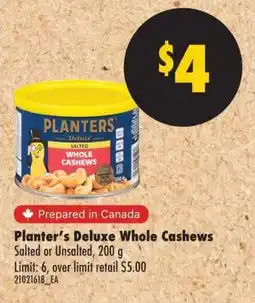 No Frills Planter’s Deluxe Whole Cashews offer