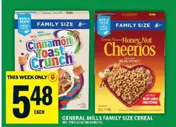 Food Basics GENERAL MILLS FAMILY SIZE CEREAL offer
