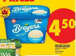 No Frills BREYERS CLASSIC FROZEN DESSERT offer