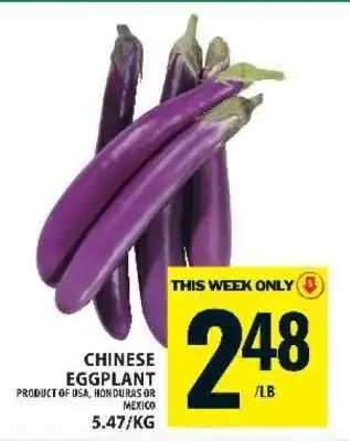 Food Basics CHINESE EGGPLANT offer