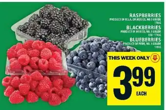 Food Basics Raspberries, Blackberries, Blueberries offer