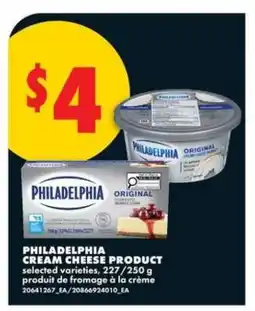 No Frills PHILADELPHIA CREAM CHEESE PRODUCT offer