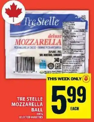 Food Basics TRE STELLE MOZZARELLA BALL offer