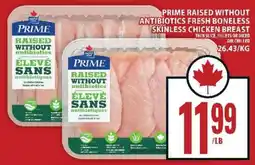 Food Basics Prime Raised Without Antibiotics Fresh Boneless Skinless Chicken Breast offer