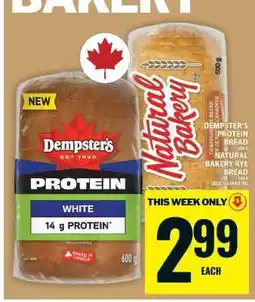 Food Basics Dempster's Protein Bread & Natural Bakery Rye Bread offer