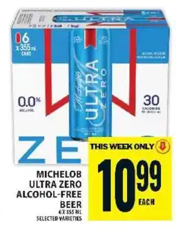 Food Basics Michelob Ultra Zero Alcohol-Free Beer offer