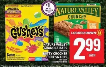 Food Basics Nature Valley Granola Bars & Betty Crocker Fruit Snacks offer