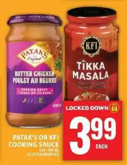 Food Basics Patak's or KFI Cooking Sauce offer