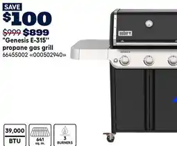 RONA Weber Genesis E-315'' propane gas grill offer