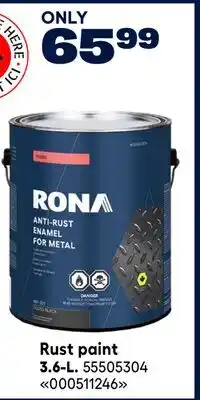 RONA Rust paint 3.6-L offer
