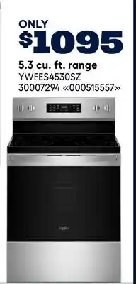 RONA Whirlpool 5.3 cu. ft. range offer