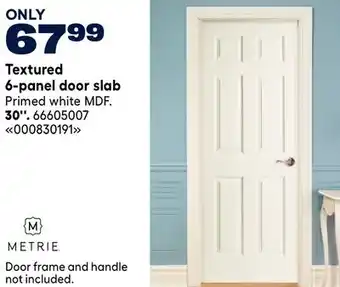 RONA Metrie Textured 6-panel door slab offer