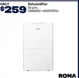 RONA RONA Dehumidifier offer