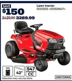 RONA Craftsman Lawn tractor offer