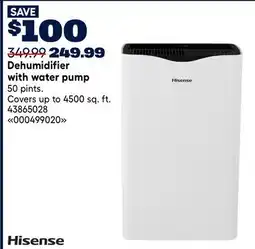 RONA Dehumidifier with water pump offer