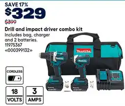 RONA Makita Drill and impact driver combo kit offer