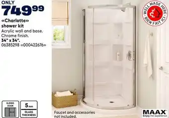 RONA MAAX Charlotte shower kit offer