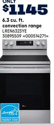RONA LG 6.3 cu. ft. convection range offer