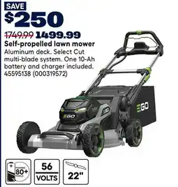RONA EGO POWER+ Self-propelled lawn mower offer