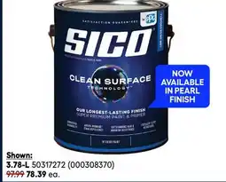 RONA sizes of SICO Clean Surface interior paint offer