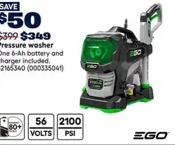 RONA EGO Pressure washer offer