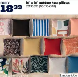 RONA LANDON & CO. by RONA 16 x 16 outdoor toss pillows offer